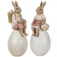 Figurka Wielkanocna Zając z Jajkiem – Zestaw 2 szt. | skandi.pl