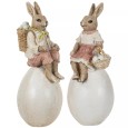 Figurka Wielkanocna Zając z Jajkiem – Zestaw 2 szt. | skandi.pl