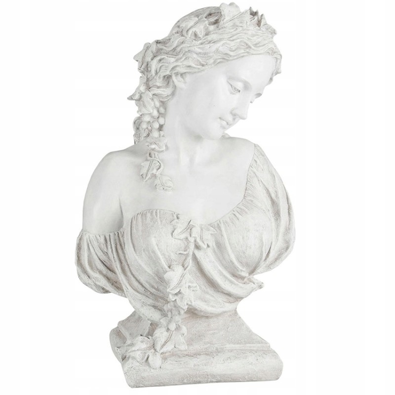 Figurka Dekoracyjna Rzeźba Grecka Biała 50cm Duża | skandi.pl