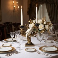 Świecznik Kandelabr Papuga Złota Retro Vintage | skandi.pl