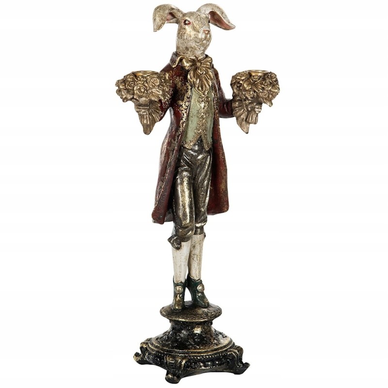 Świecznik Wielkanocny Zając Figurka Kandelabr | skandi.pl