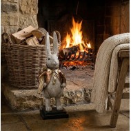 Zając Wielkanocny we Fraku Retro 40cm Figurka | skandi.pl