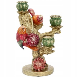 Świecznik Kandelabr na 3 Świece Ptaki Boho | skandi.pl