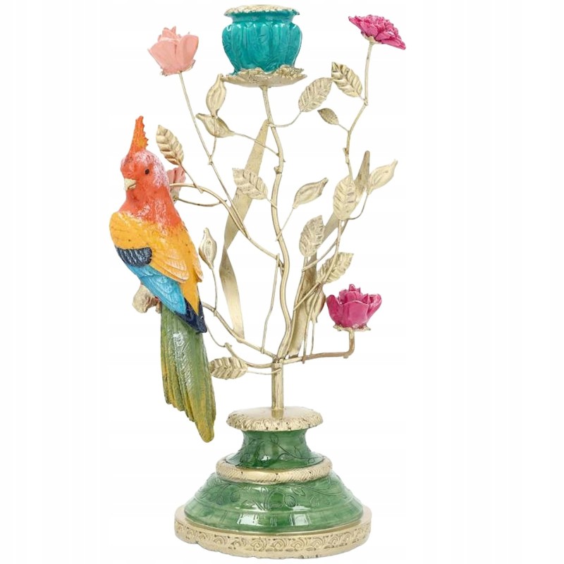 Świecznik Papuga na 1 Świecę Boho Dekoracja | skandi.pl