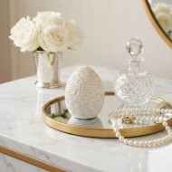 Figurka Jajko Wielkanocne Białe 13cm Dekoracja | skandi.pl