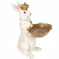 Figurka Zając Wielkanocny z Tacką 22cm Królik | skandi.pl
