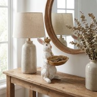 Figurka Zając Wielkanocny z Tacką 22cm Królik | skandi.pl