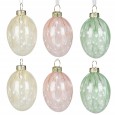 Szklane Jajka Wielkanocne 6 szt. Zawieszki Bombki | skandi.pl