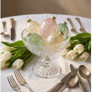 Szklane Jajka Wielkanocne 6 szt. Zawieszki Bombki | skandi.pl