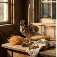 Świecznik Złoty Kogut Kura Wielkanocny Glamour | skandi.pl