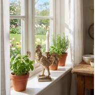 Świecznik Złoty Kogut Kura Wielkanocny Glamour | skandi.pl