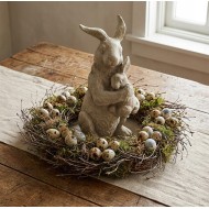 Zając Wielkanocny Szary Tkanina Boho Królik | skandi.pl