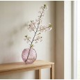 Wazon Szklany Kula Różowy 18cm Boho Okrągły | skandi.pl