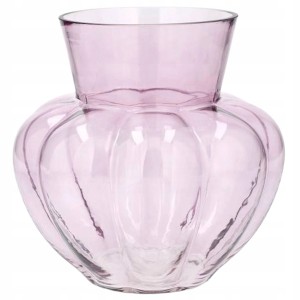 Wazon Szklany 22cm Okrągły Retro Boho na Kwiaty | skandi.pl