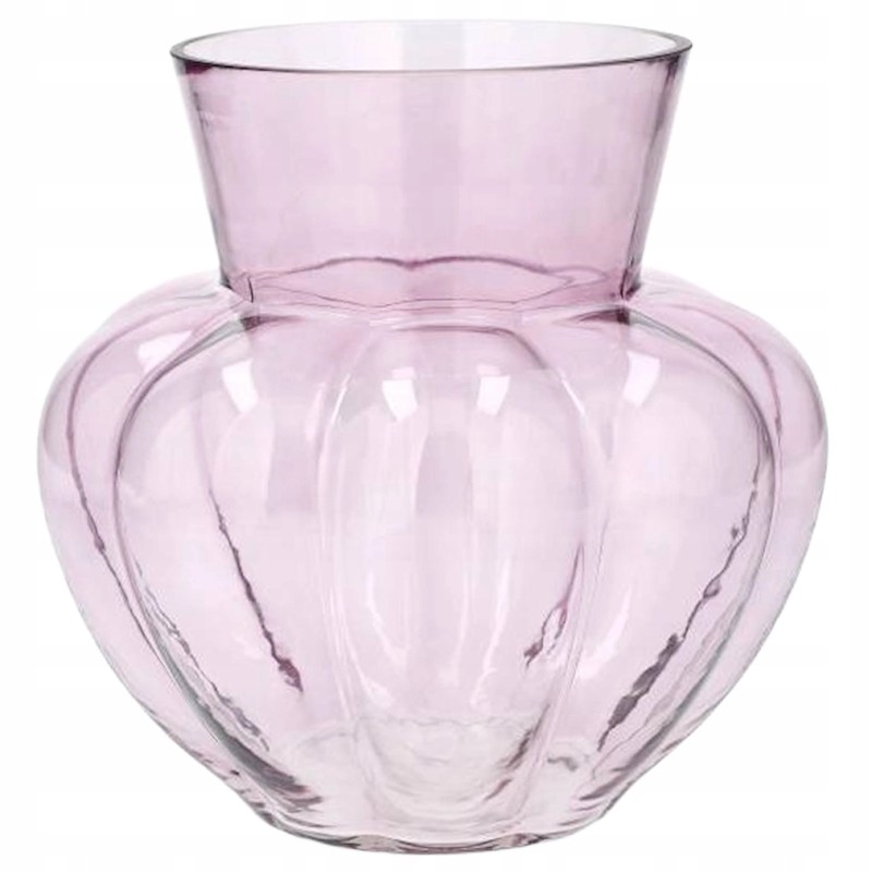 Wazon Szklany 22cm Okrągły Retro Boho na Kwiaty | skandi.pl