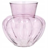 Wazon Szklany 22cm Okrągły Retro Boho na Kwiaty | skandi.pl