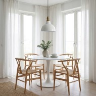 Duża Lampa Wisząca Biała Loft 38cm Metalowa | skandi.pl