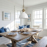 Duża Lampa Wisząca Biała Loft 60cm XL Nad Stół | skandi.pl