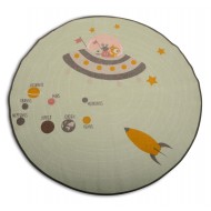 DYWAN dywanik mata DLA DZIECI okrągła KOSMOS