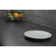 TALERZ deserowy CERAMICZNY szary