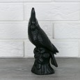 FIGURKA na półkę PAPUGA czarna