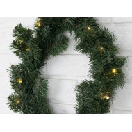 WIANEK stroik świąteczny LED zielony okrągły