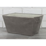 PUDEŁKO organizer na szafkę półkę aksamitny ciemny szary