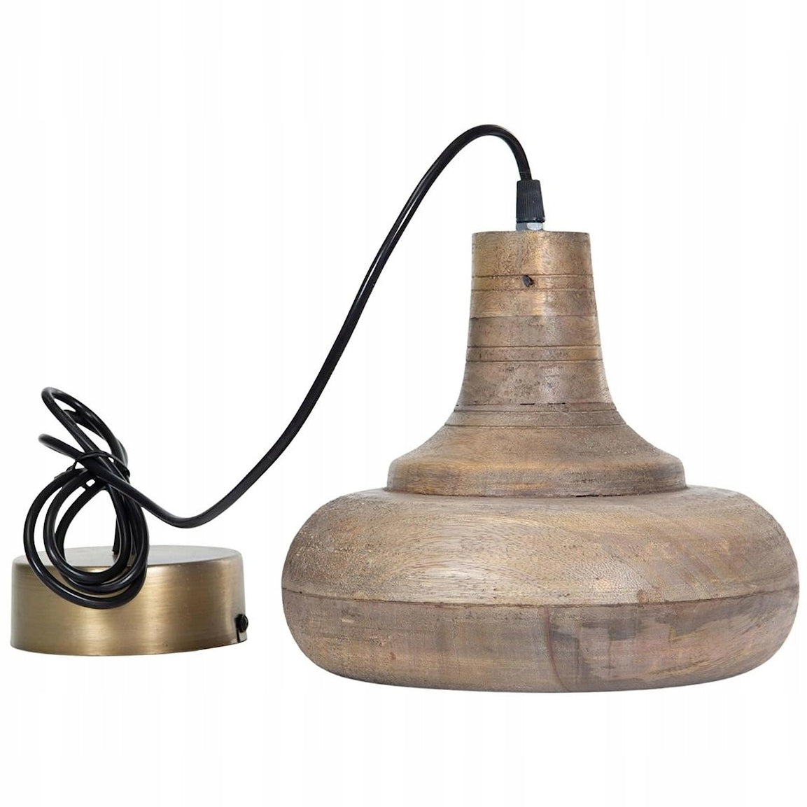 LAMPA WISZĄCA SUFITOWA BOHO DREWNO MANGO 23cm