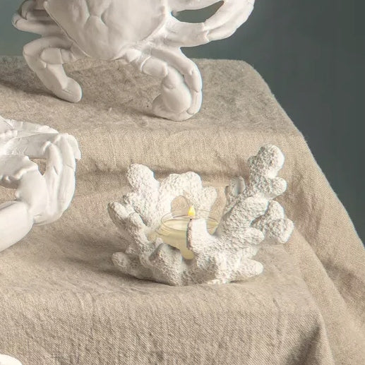 ŚWIECZNIK TEALIGHT RAFA KORALOWA BIAŁY