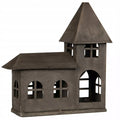ŚWIECZNIK DOMEK KOŚCIÓŁ DOM LOFTOWY METALOWY NA TEALIGHTY FIGURKA 33CM