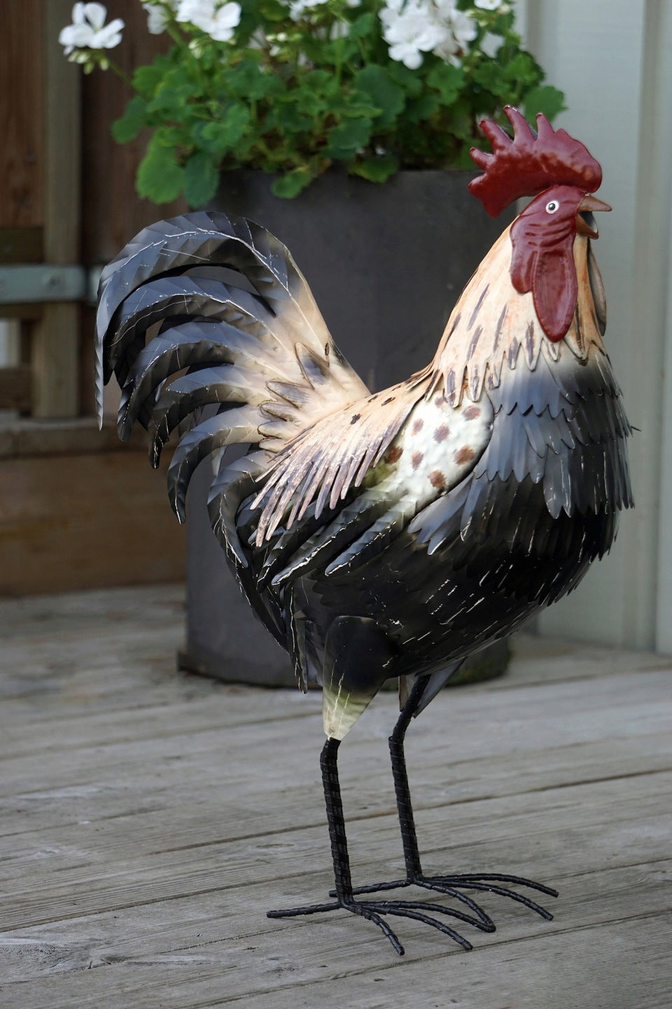 KOGUT FIGURKA DUŻA WIELKANOCNA NA WIELKANOC PREZENT KURA DEKORACJA OGRODOWA
