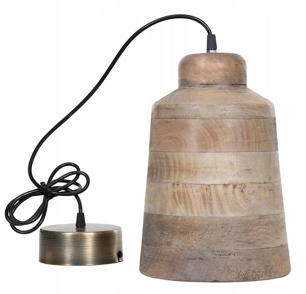 LAMPA WISZĄCA SUFITOWA BOHO DREWNO MANGO 30cm