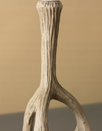 ŚWIECZNIK RÓG RENIFERA BEŻOWY WYS. 29CM