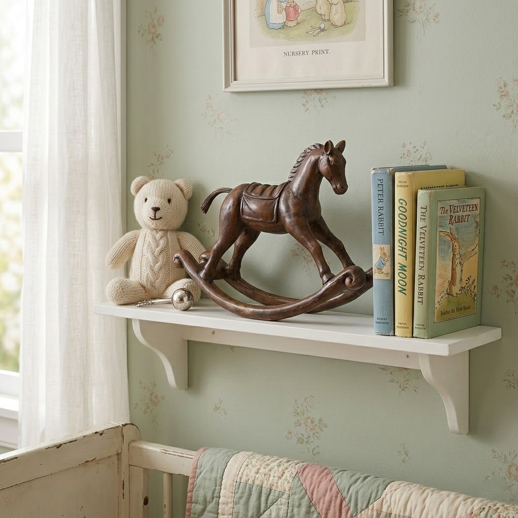 FIGURKA KOŃ KONIK NA BIEGUNACH BRĄZOWA BOHO LOFT RETRO DO DOMU SALONU