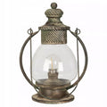 LAMPION LATARNIA LED RETRO METAL SZKŁO