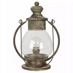 LAMPION LATARNIA LED RETRO METAL SZKŁO