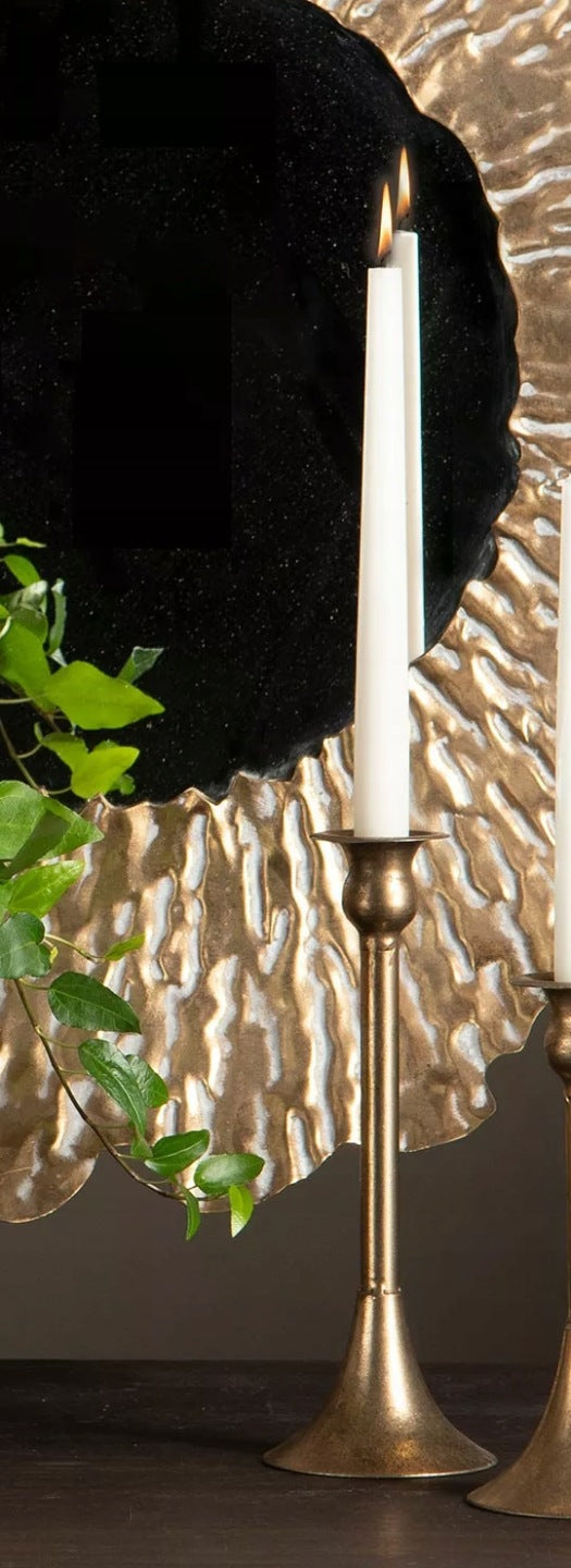 ŚWIECZNIK KANDELABR ZŁOTY 26CM