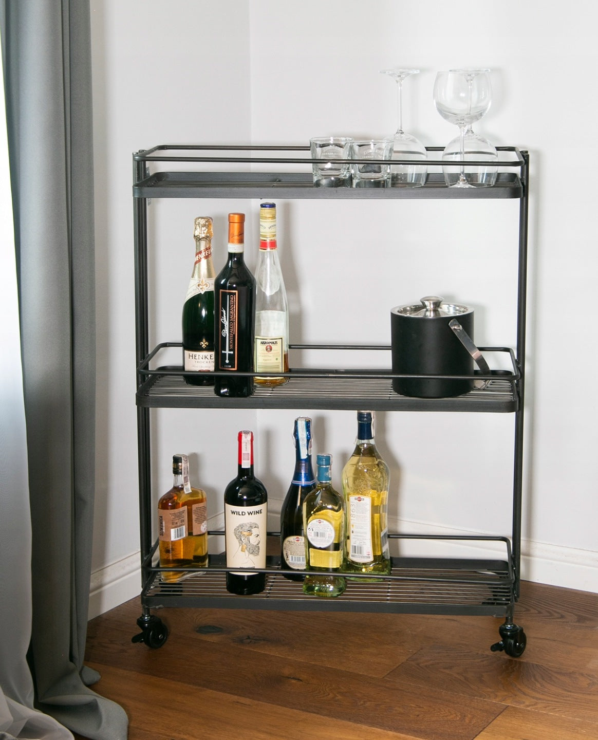 BAREK BALSA 3 PÓŁKI CZARNY