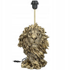LAMPA STOŁOWA BIURKOWA NOCNA LEW ZŁOTA 47cm E27 DO SALONU DOMU GLAMOUR