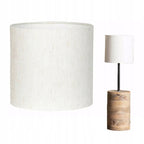 KLOSZ DO LAMPY biały lniany walec 40cm