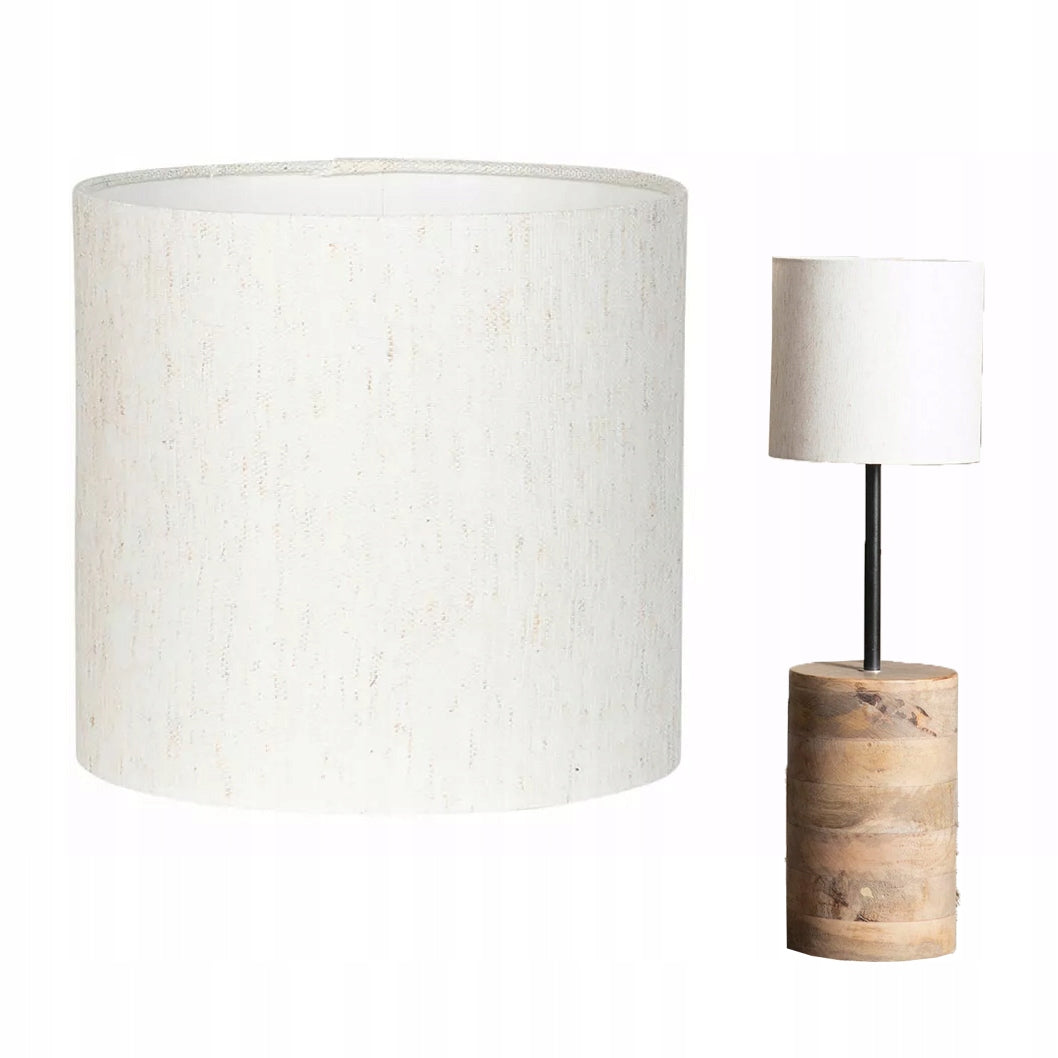 KLOSZ DO LAMPY biały lniany walec 40cm