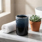 KUBEK ŁAZIENKOWY NIEBIESKI CERAMICZNY 450ML