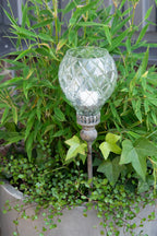 LAMPION OGRODOWY do wbicia metalowy szklany