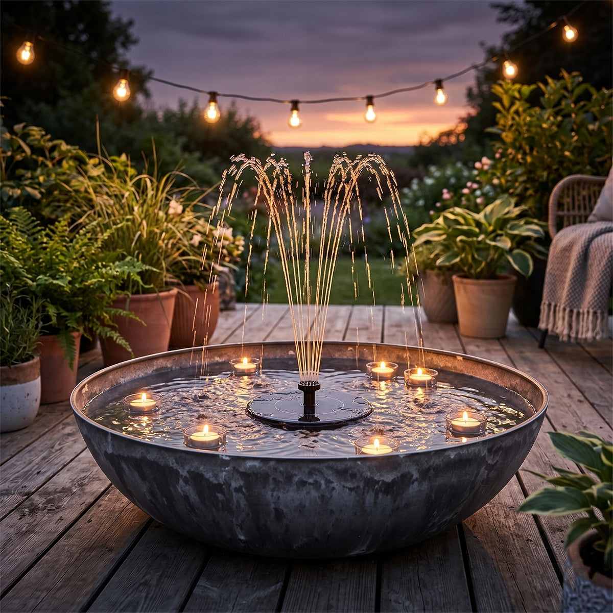 DUŻA MISA OGRODOWA 50cm DO FONTANNY OGRODU NA BALKON TARAS POIDEŁKO SZARA