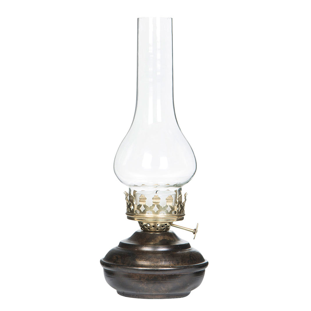 ŚWIECZNIK OLJA LAMPA NAFTOWA CZARNA WYS. 26CM
