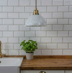 LAMPA SUFITOWA WISZĄCA NAD STÓŁ MAŁA 20cm BIAŁA LOFT METALOWA DO SALONU