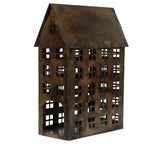 LAMPION DOMEK METALOWY 45X30CM