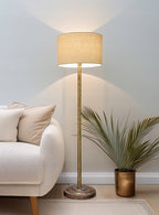 LAMPA PODŁOGOWA BOHO drewno mango 120cm