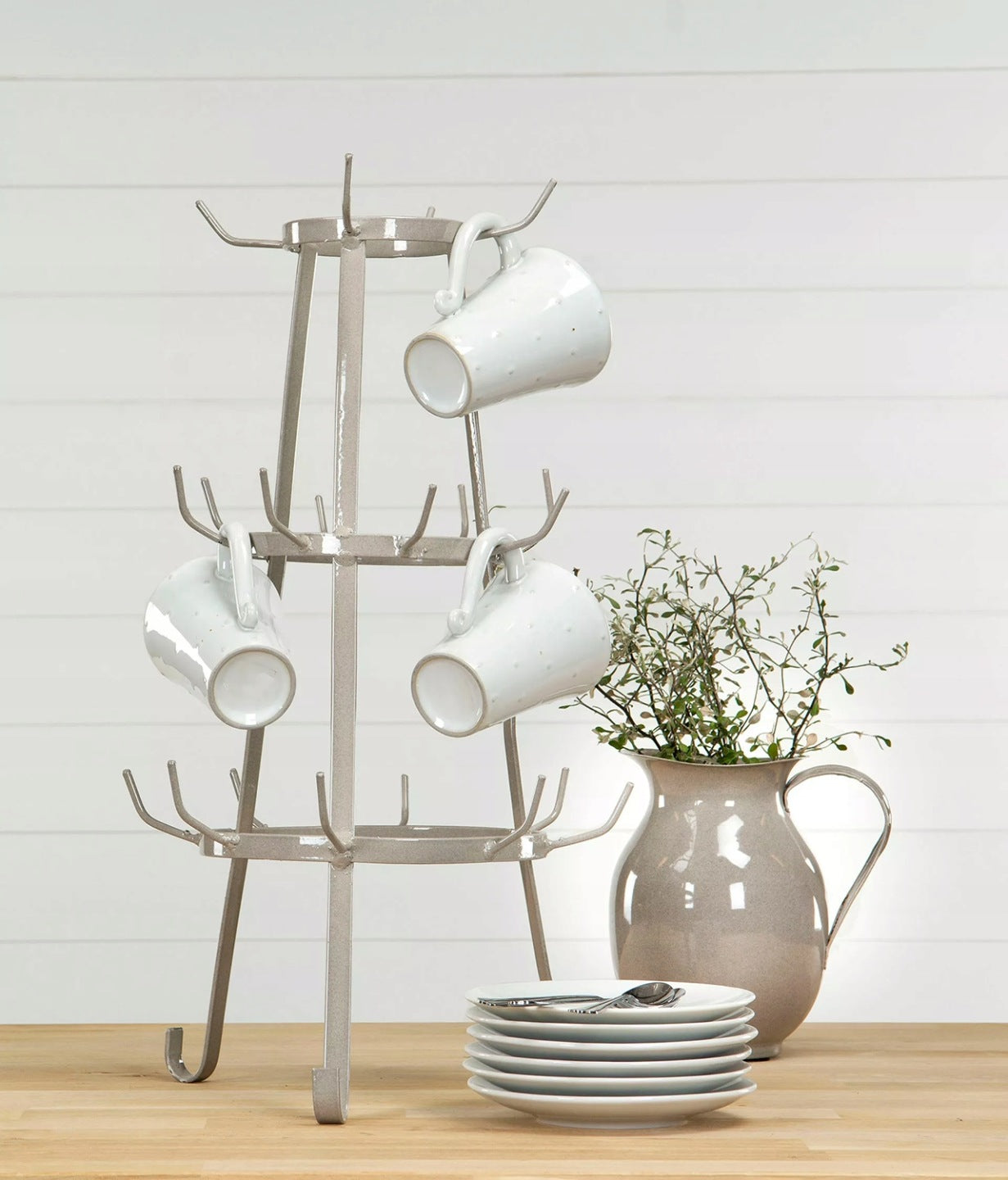 STOJAK NA KUBKI BEŻOWY 54CM