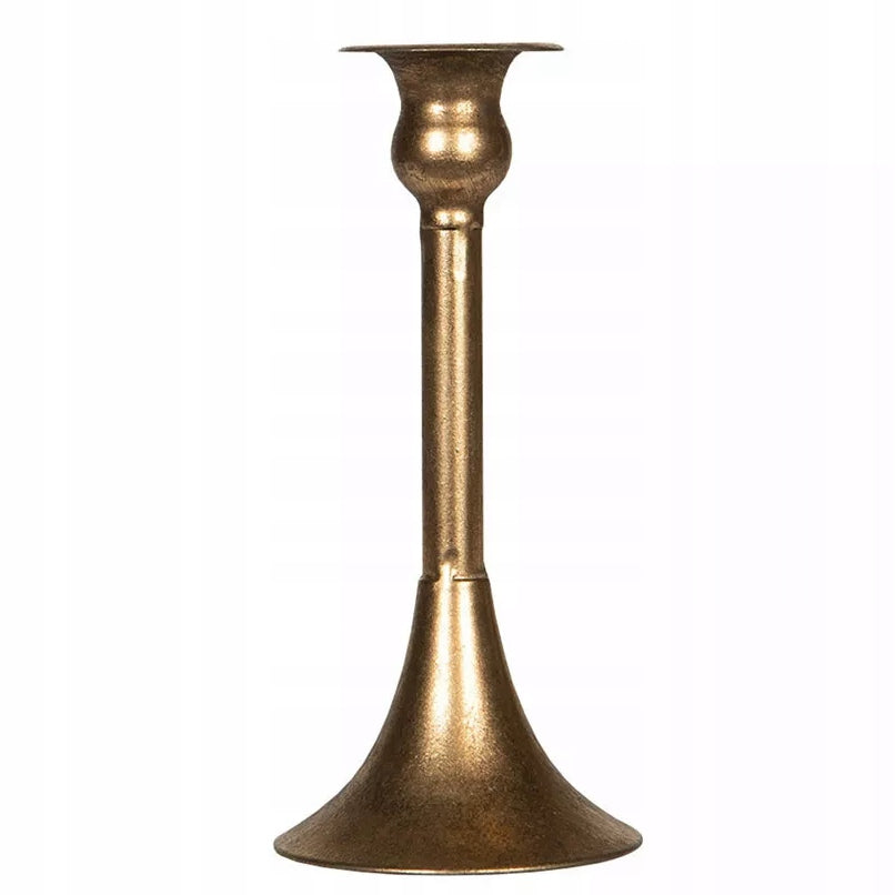 ŚWIECZNIK KANDELABR ZŁOTY 21CM